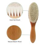 Molylove 3 Piece Baby Hair Brush and Comb Set for Newborn Toddlers Natural Wooden Hairbrush with Soft Goat Bristles for Cradle Cap - Perfect Scalp Grooming Product for Infant, Toddler, Kids, Baby - Image 5
